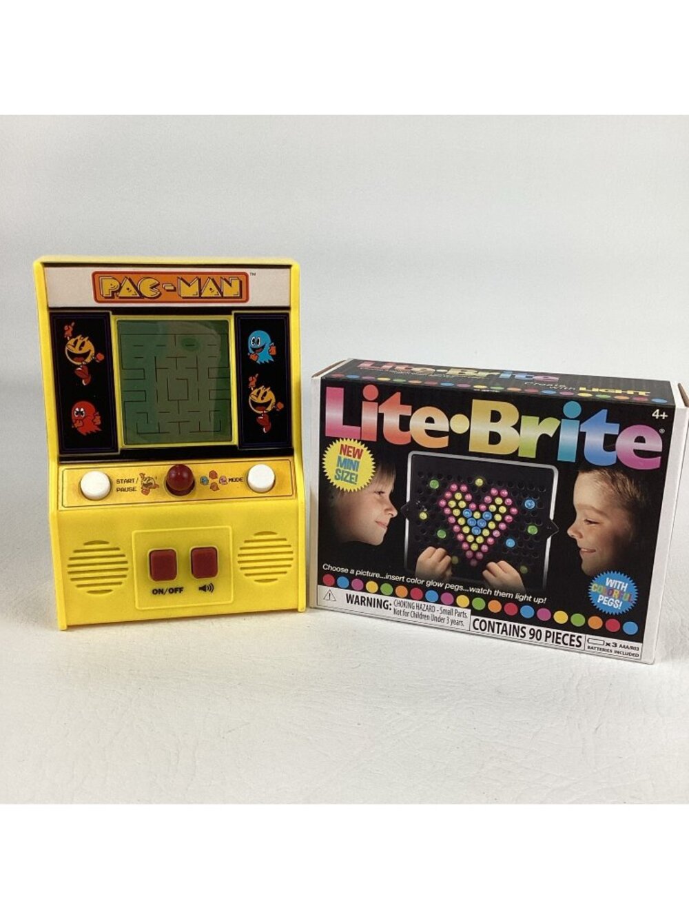 Retro Bundle Pac Man Mini Tabletop Arcade Game Lite Brite Glow Pegs Templates